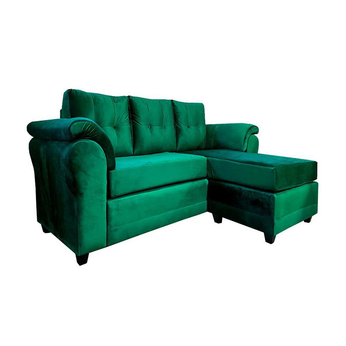 Sofá Seccional Muebles MPR Queen 3 Verde Esmeralda
