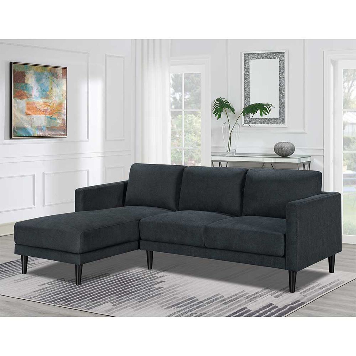 Seccional Izquierdo Casanova Amalfi 4 Cuerpos Gris