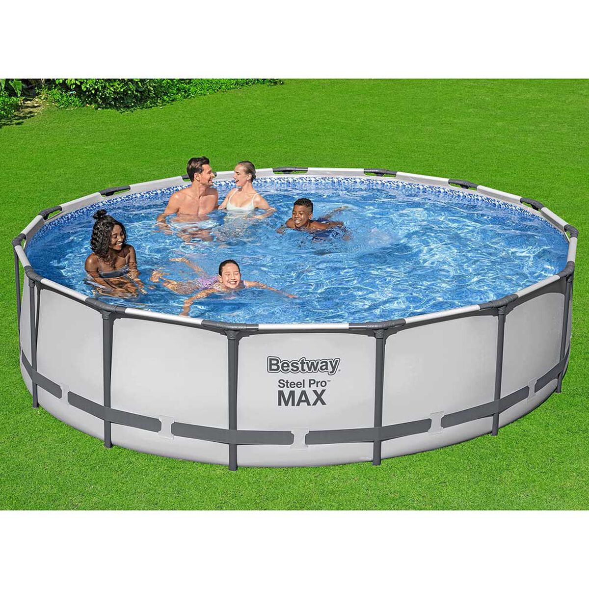 Piscina Estructural Bestway Steel Pro Max Gris 457 x 107 cm 14970 lt 