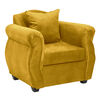 Juego de Living Innovamuebles Azucena Sofá 3 Cuerpos + Dos Sillones 1 Cuerpo Mostaza 