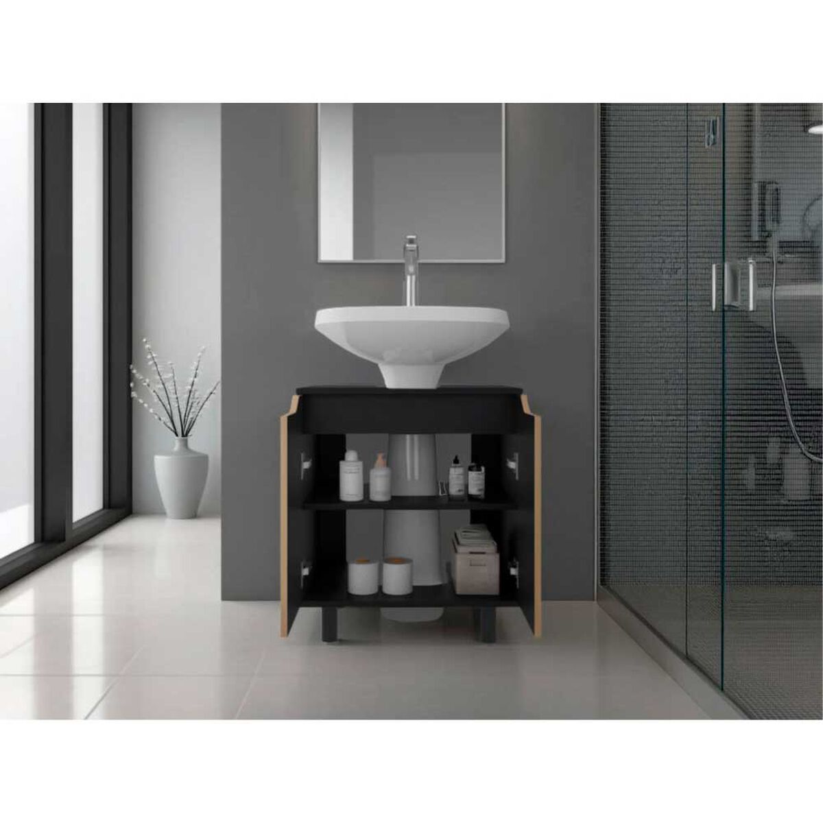 Mueble para Lavamanos Tuhome Marlo Wengue Fresno Europeo