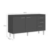 Mueble de Cocina Base Vekkahome Opie Gris