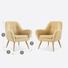 Set 2 Poltronas Rosen Bartolo 1 Cuerpo Custard