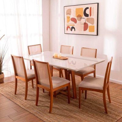 Imagen 2 del producto Juego de Comedor Roca Nara 6 Sillas Beige
