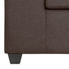 Juego de Living Innovamuebles Kahlo Sofá 3 Cuerpos + Dos Pouf 1 Cuerpo Chocolate