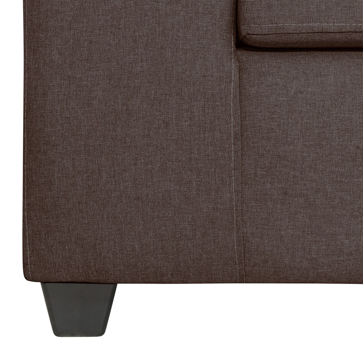 Juego de Living Innovamuebles Kahlo Sofá 3 Cuerpos + Dos Pouf 1 Cuerpo Chocolate