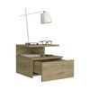 Velador Rectangular TuHome Dreams 1 Cajón Macadamia