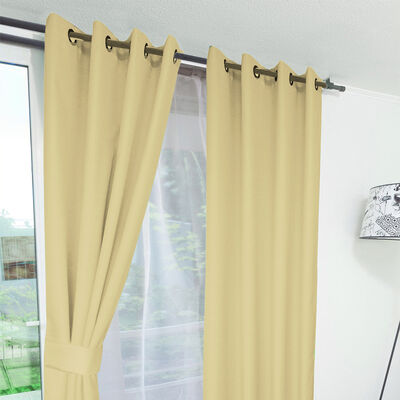 Imagen 2 del producto Combo Cortinas Doral Rustico 220 x 140 cm Crudo