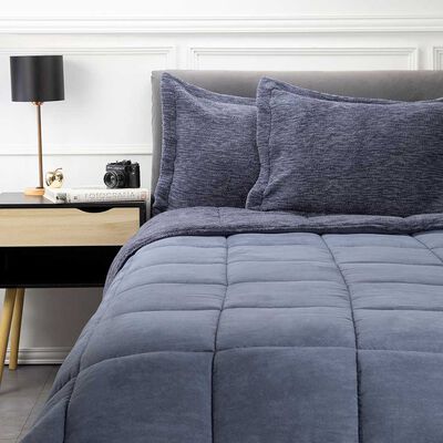 Plumón Melange Zibel 1,5 Plazas Azul
