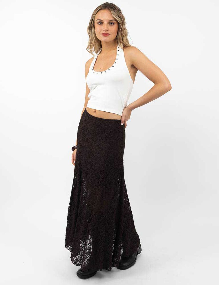 Falda Maxi Encaje Mujer Icono