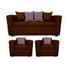 Juego de Living Elegant Detail Santa Fe  Sofá 3 Cuerpos + Dos Sillones 1 Cuerpo Café