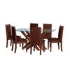 Juego de Comedor Latam Home Merida 6 Sillas Chocolate