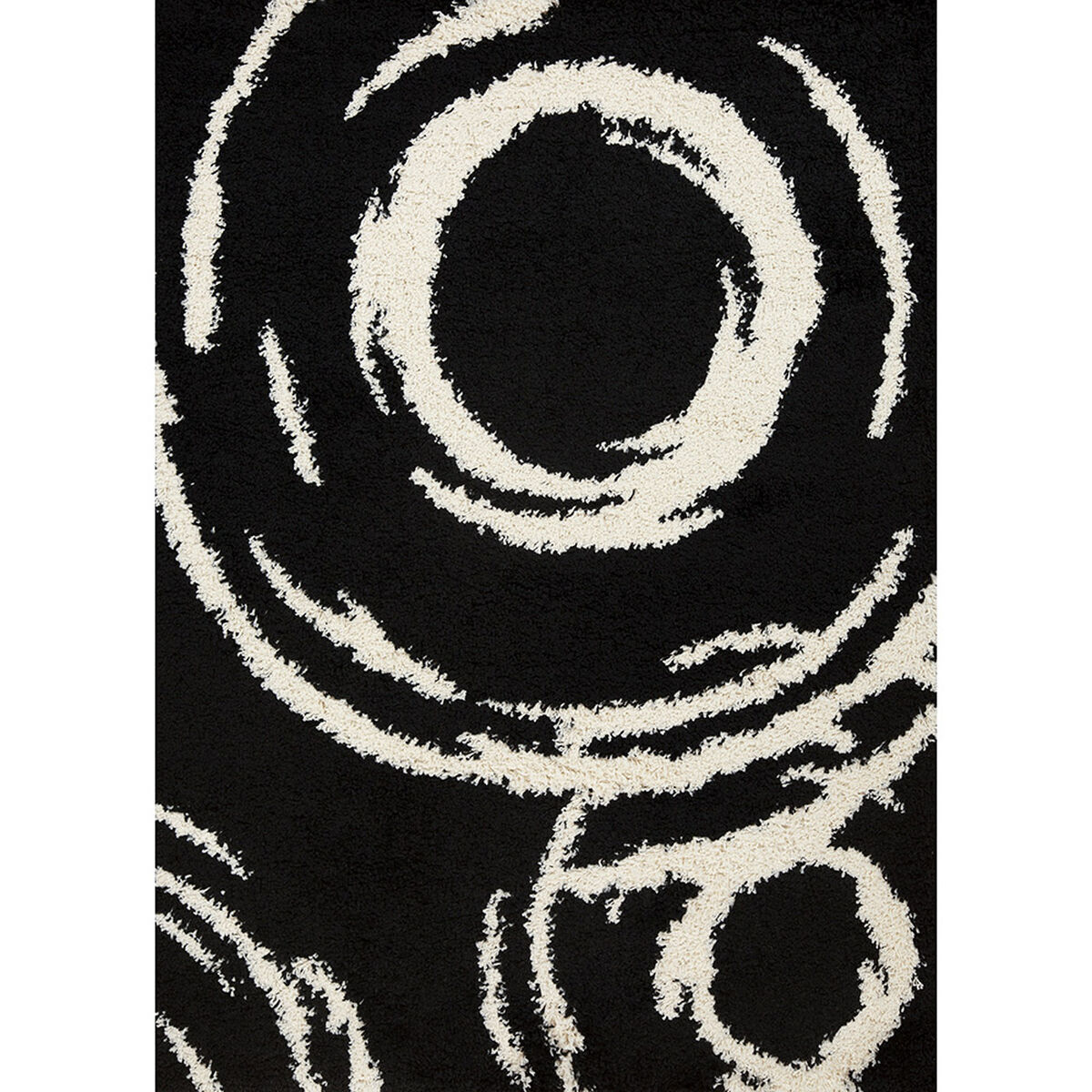 Bajada de Cama Idetex Shaggy Infinity 133 x 180 cm Negro