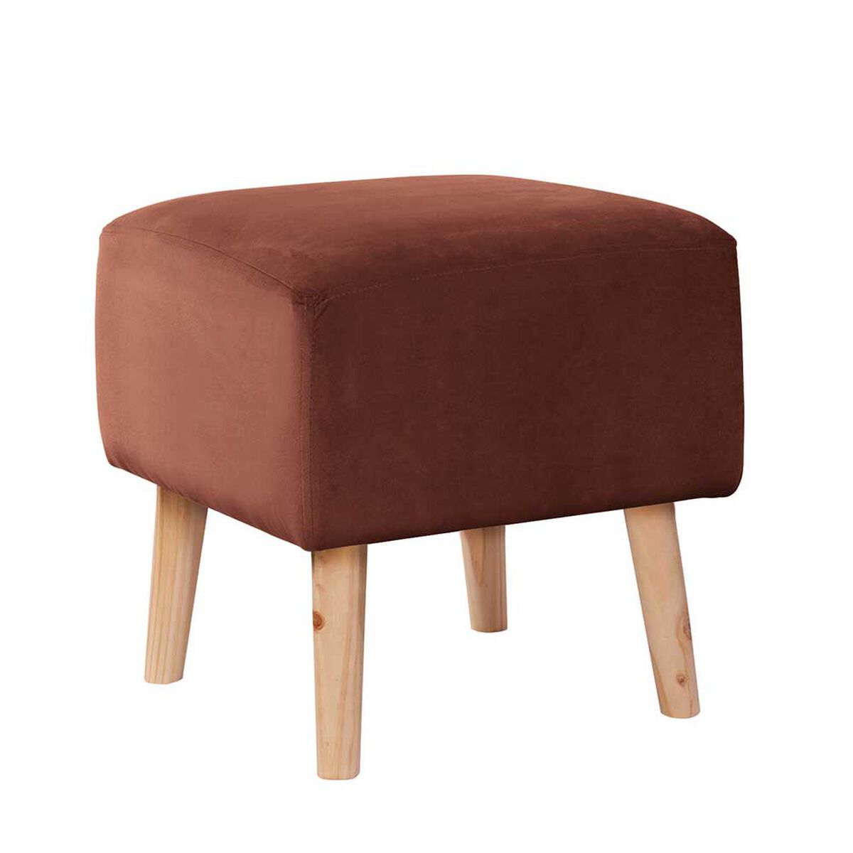 Pouf Latam Home Burdeos Tela Velvet Chocolate
