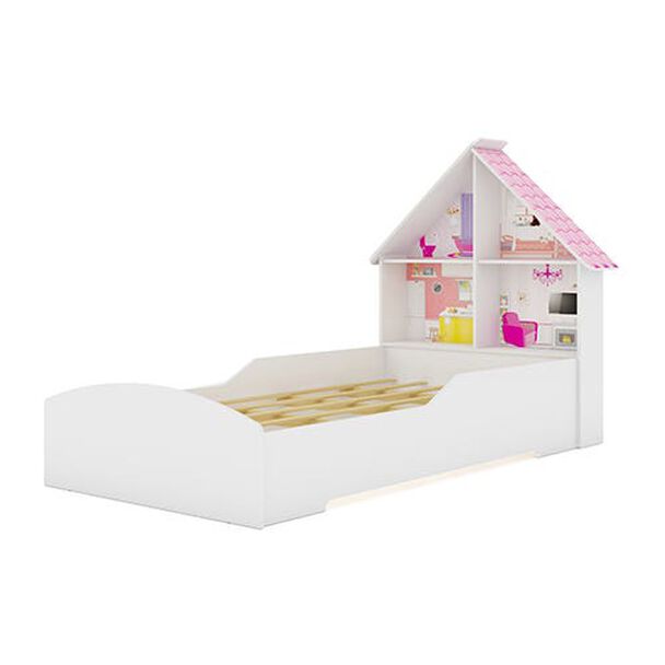 Base Cama Funcional Decocasa 1 Plaza Casinha Blanco