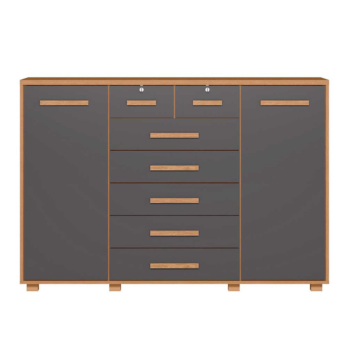 C&oacute;moda Vekkahome Fontana 7 Cajones Gris