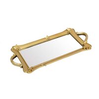 Bandeja Plástico Vgo Rectangular 49 x 23 cm Dorado