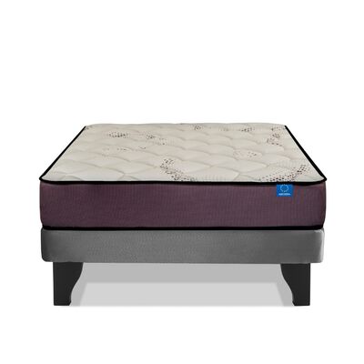 Cama Europea Flex 1,5 Plazas Juvenil Morado
