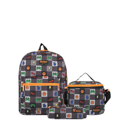 Triple Pack 5XT Mochila Niño Xtrem Gamer Negro