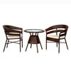 Set de Terraza Rattan PVC Spazzio Borneo 2 Sillas Café