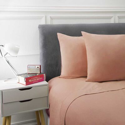 Imagen 2 del producto Juego de Sábanas Liso Casanova 144 Hilos 1,5 Plazas Coral