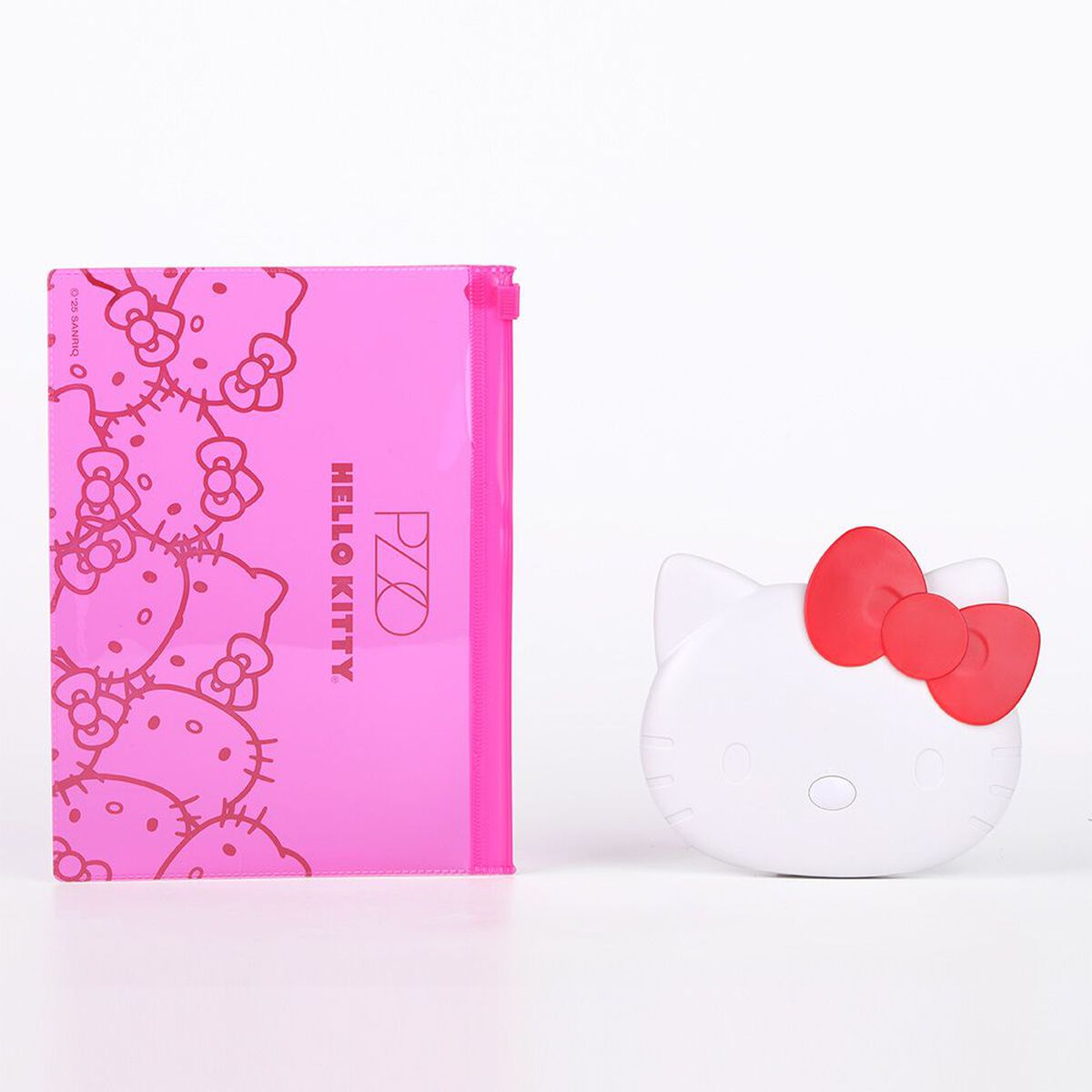 Set Espejo Doble + Cosmetiquero Hello Kitty Petrizzio