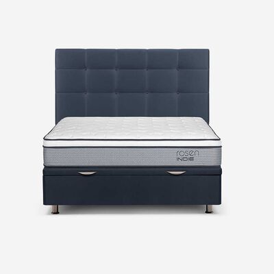 Boxet Rosen 2 Plazas Indie + Respaldo Issey Azul