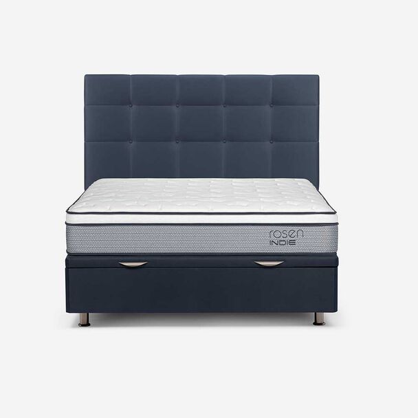 Boxet Rosen 2 Plazas Indie + Respaldo Issey Azul