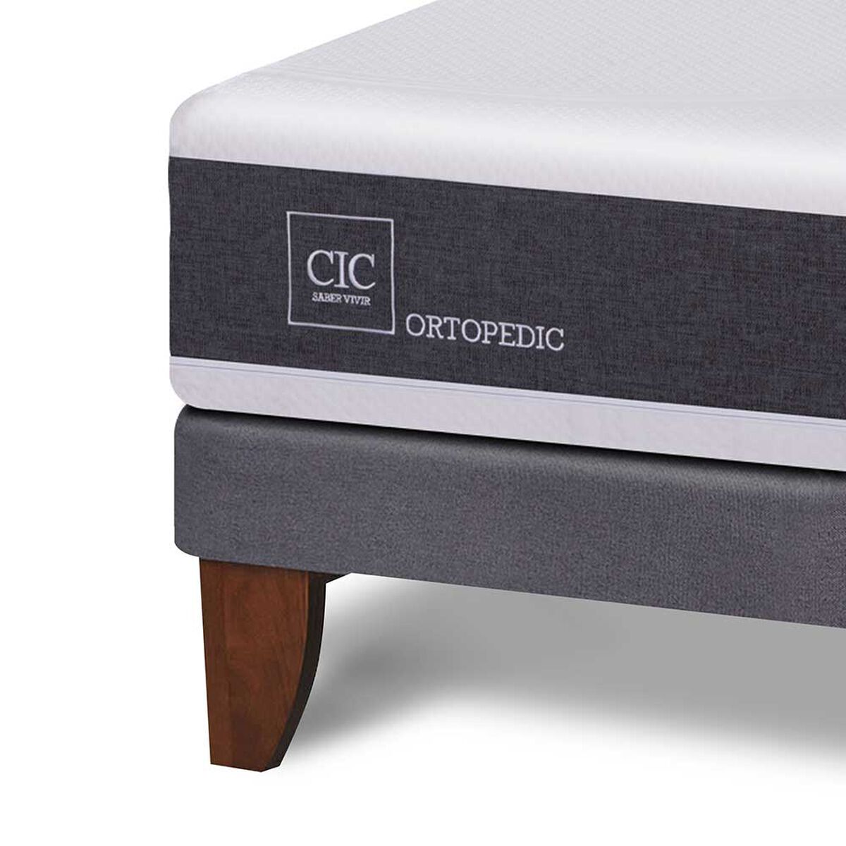 Cama Europea CIC Base Dividida 2 Plazas Ortopedic + Set 2 Almohadas Da Soft Sleep