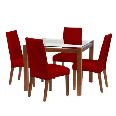 Imagen 1 del producto Juego de Comedor Latam Home Barcelona 4 Sillas Rojo
