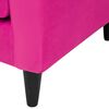 Juego de Living Bodevir Retro  Sofá 3 Cuerpos + Dos Pouf 1 Cuerpo Fucsia