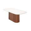 Comedor Decocasa Kalina 8 Sillas Off White Castaño