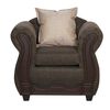 Juego de Living Black Factory Serrana Sofá 3 Cuerpos + Dos Sillones 1 Cuerpo Café