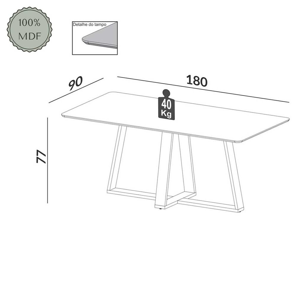 Comedor Decocasa Tm87 6 Sillas Off White Castaño