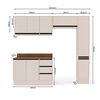 Kit Cocina Modular Premier Vekkahome 8 Puertas 3 Cajones Beige