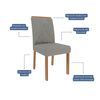Juego de Comedor Decocasa Valentina 4 Sillas Off White