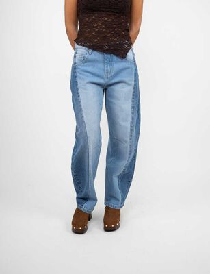 Imagen 1 del producto Jeans Baggy Mujer Icono Celeste