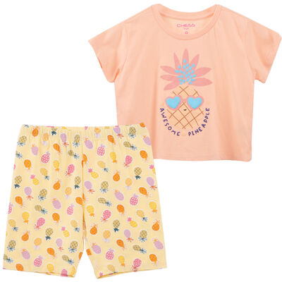 Conjunto Short+Polera Niña Chess