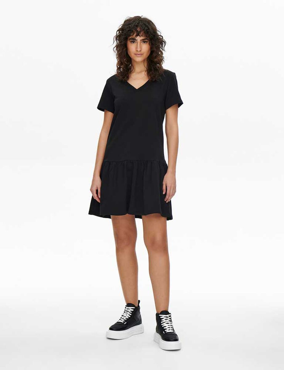 Vestido Corto Manga Corta Cuello V Mujer Jacqueline De Yong