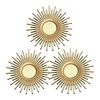 Set 3 Espejos Pl&aacute;stico Vgo para Colgar Circular 25 cm Dorado