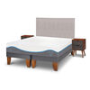 Cama Europea CIC Base Dividida King Alaska + Respaldo + 2 Veladores