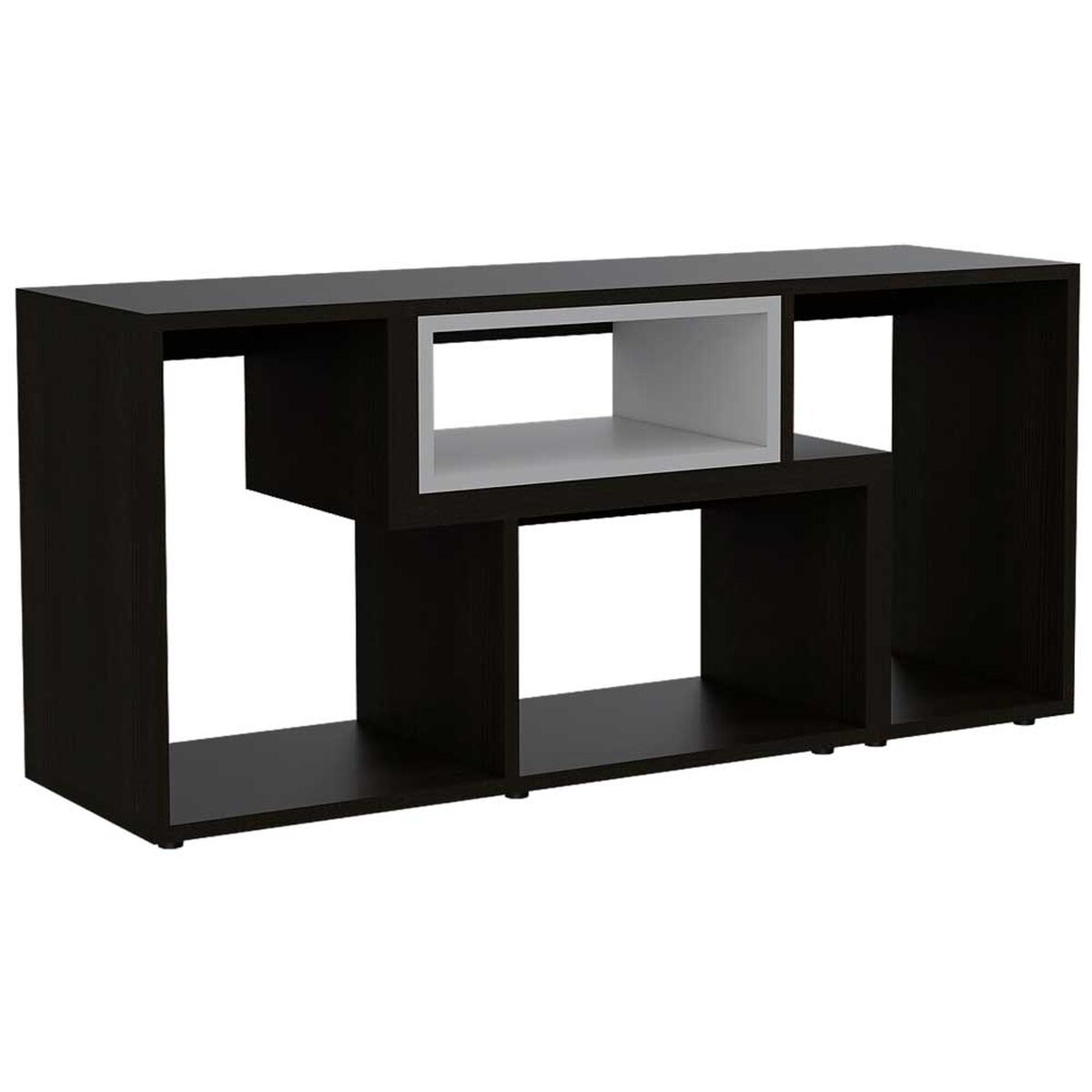Combo Bar Esquinero + Rack TV40 Extensible TuHome Beijing Wengue Blanco