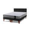 Cama Europea Latam Home Base Dividida 2 Plazas Zen Best Negro + Respaldo