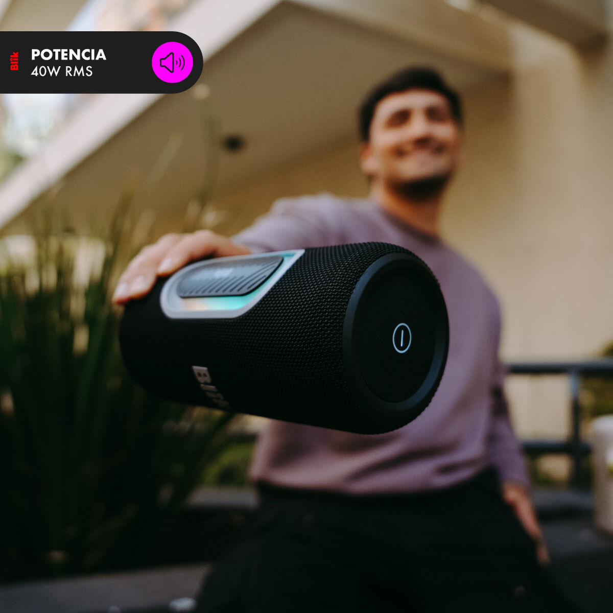 Parlante Bluetooth Blik Hypebass40 negro