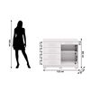 C&oacute;moda Vekkahome Americana 5 Cajones 2 Puertas Blanca