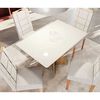 Juego de Comedor Yardas Trento 4 Sillas Off White