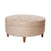 Pouf Latam Home Paris Cuero Beige