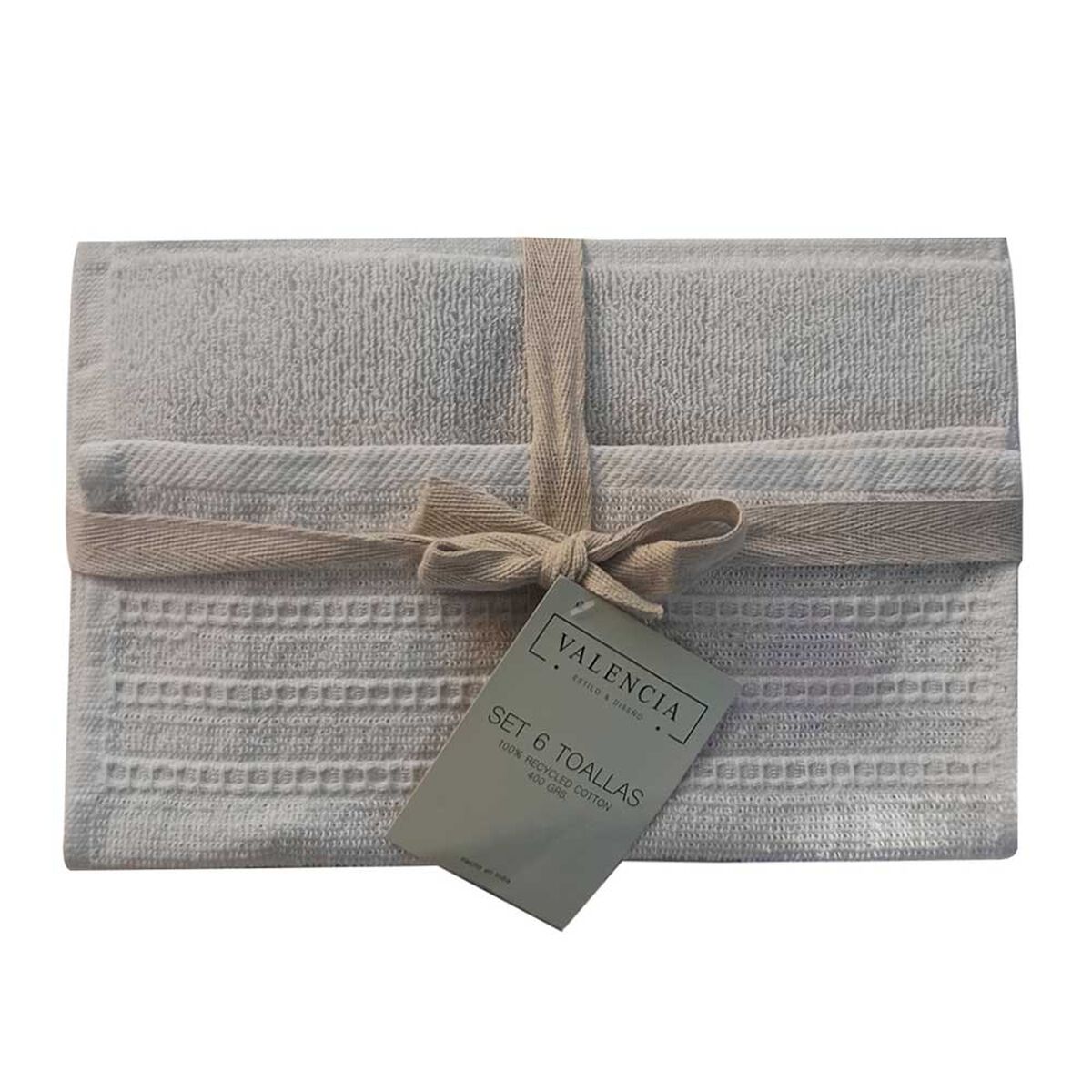 Set 6 Toallas Idetex Valencia Blanco