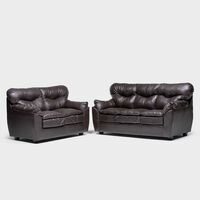 Juego de Living Almore Belén Sofá 3 Cuerpos + Sofá 2 Cuerpos Café