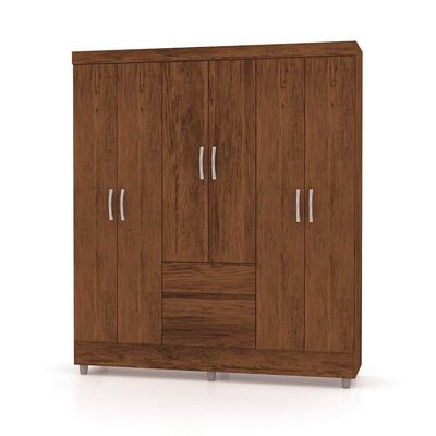 Clóset KEA Ideal 6 Puertas 2 Cajones Rustico